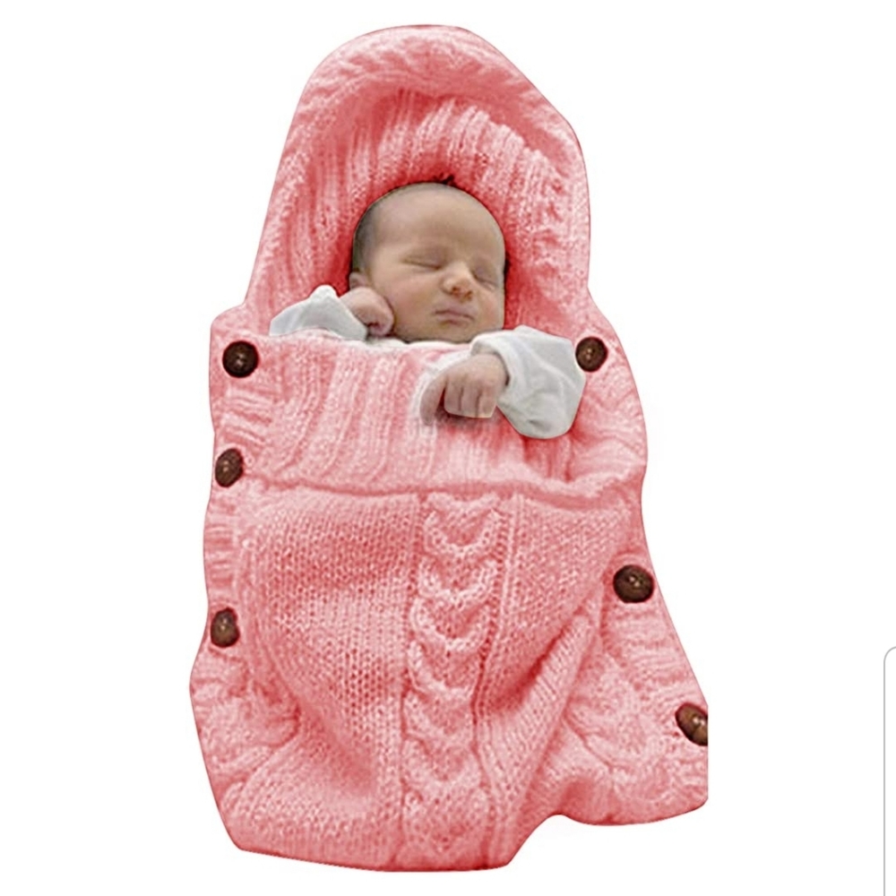 Cable Knit Baby Swaddle Blanket Wrap